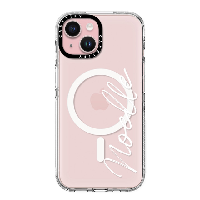 CASETiFY iPhone 15 ケース クリア クリア ケース MagSafe対応 Customization - (Noelle)