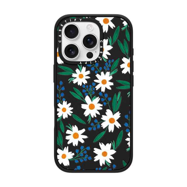 Artiisan x CASETiFY iPhone 16 Pro Case Floral Matte Black Impact Case MagSafe Compatible Daisies Back to School Artiisan x CASETiFY iPhone 16 Pro Case Floral Matte Black Impact Case MagSafe Compatible Daisies Back to School