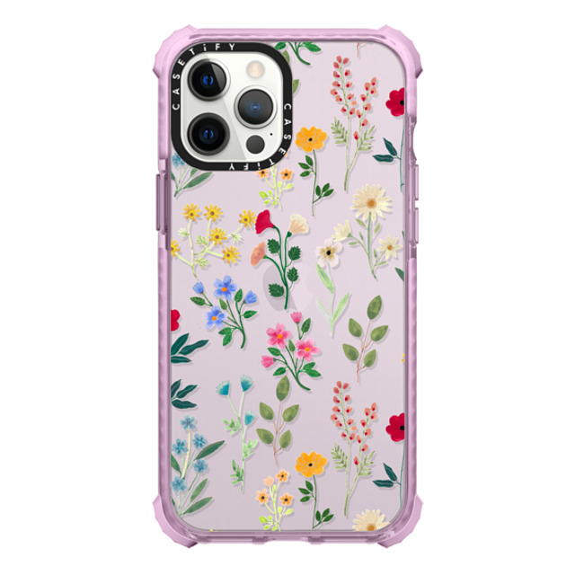 Artiisan x CASETiFY iPhone 12 Pro Max ケース パープル ウルトラインパクトケース Spring Botanicals 2