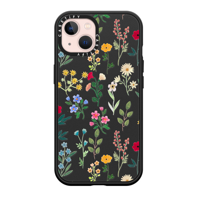 Artiisan x CASETiFY iPhone 13 ケース マットブラック インパクトケース MagSafe対応 Spring Botanicals 2