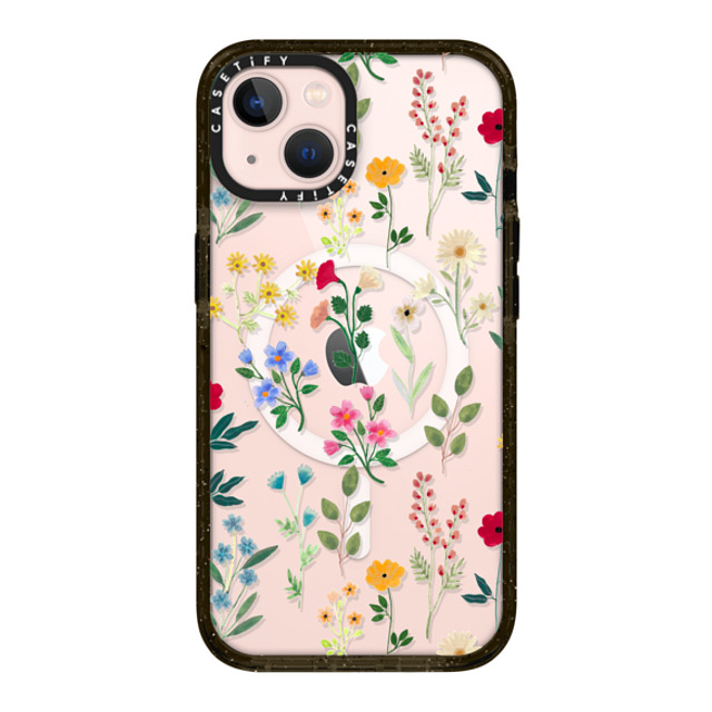 Artiisan x CASETiFY iPhone 13 ケース ブラック インパクトケース MagSafe対応 Spring Botanicals 2