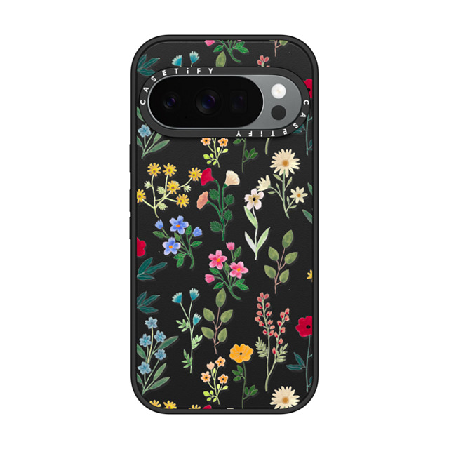 Artiisan x CASETiFY Pixel 10 Pro Case Floral,Boho マットブラック Impact Magnetic Case Spring Botanicals 2