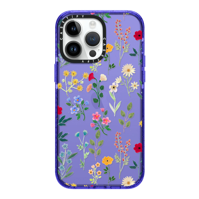 Artiisan x CASETiFY iPhone 14 Pro Max ケース Peri Purple インパクトケース Spring Botanicals 2