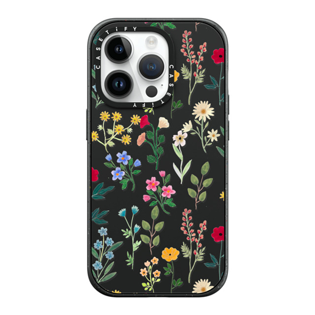 Artiisan x CASETiFY iPhone 14 Pro ケース マットブラック インパクトケース MagSafe対応 Spring Botanicals 2