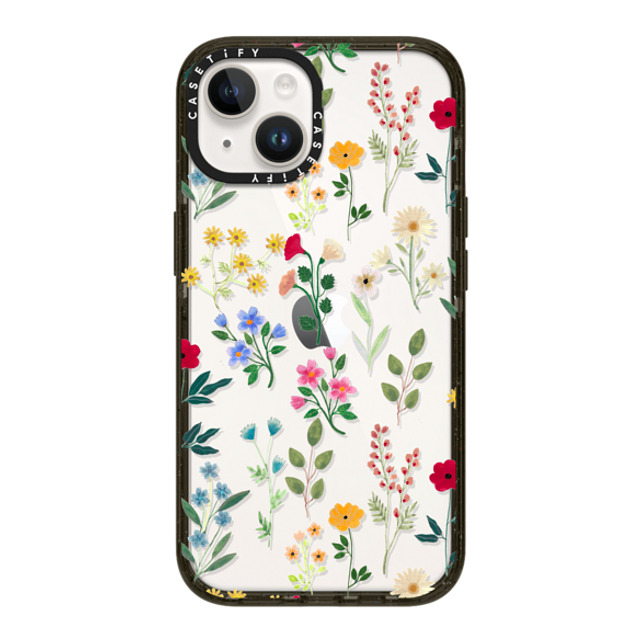 Artiisan x CASETiFY iPhone 14 ケース ブラック インパクトケース Spring Botanicals 2