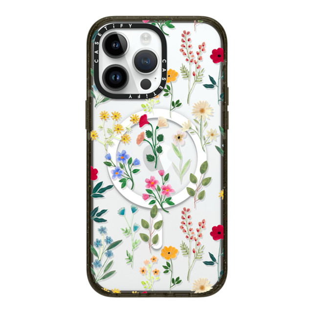 Artiisan x CASETiFY iPhone 14 Pro Max ケース ブラック インパクトケース MagSafe対応 Spring Botanicals 2