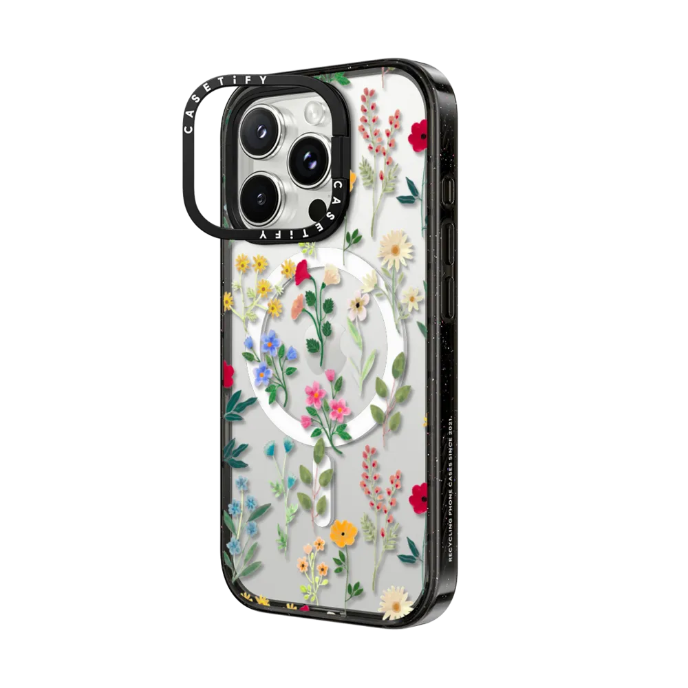 Impact Ring Stand iPhone 16 Pro Max Case MagSafe Compatible - Spring Botanicals 2