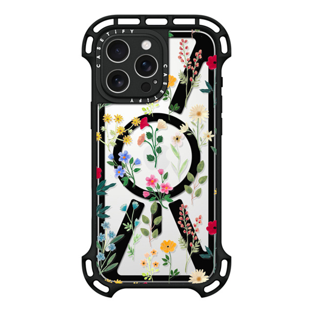 Artiisan x CASETiFY iPhone 16 Pro Max ケース ブラック ウルトラ バウンスケース MagSafe対応 Spring Botanicals 2