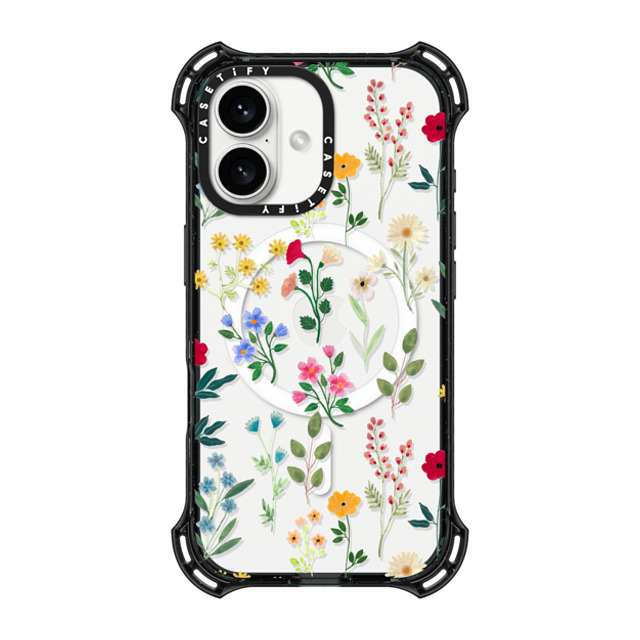 Artiisan x CASETiFY iPhone 16 Case Black バウンスケース Spring Botanicals 2 Artiisan x CASETiFY iPhone 16 Case Black バウンスケース Spring Botanicals 2