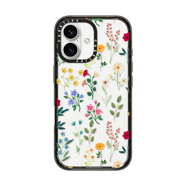 Artiisan x CASETiFY iPhone 16 ケース ブラック インパクトケース Spring Botanicals 2