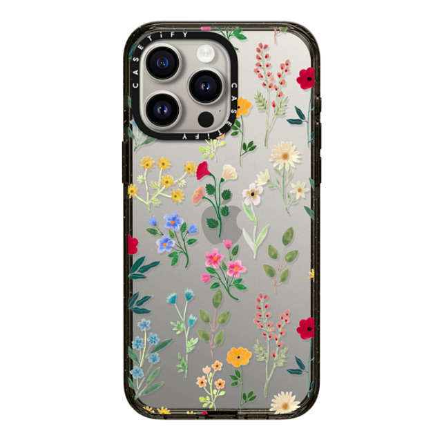 Artiisan x CASETiFY iPhone 15 Pro Max ケース ブラック インパクトケース Spring Botanicals 2