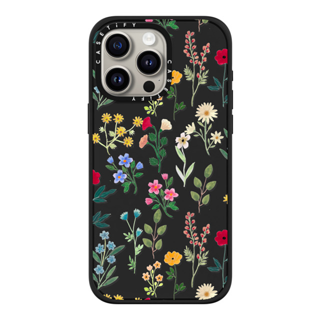 Artiisan x CASETiFY iPhone 15 Pro Max ケース マットブラック インパクトケース MagSafe対応 Spring Botanicals 2