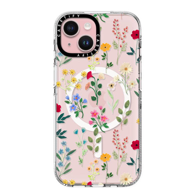 Artiisan x CASETiFY iPhone 15 ケース クリア クリア ケース MagSafe対応 Spring Botanicals 2