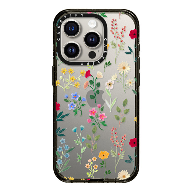 Artiisan x CASETiFY iPhone 15 Pro ケース ブラック インパクトケース Spring Botanicals 2