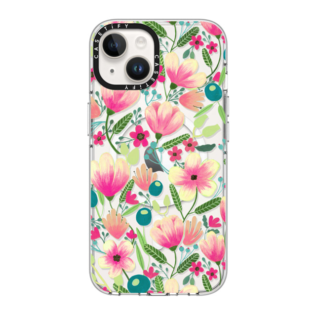 Artiisan x CASETiFY iPhone 14 ケース クリア クリア ケース MagSafe対応 Pink Blooming