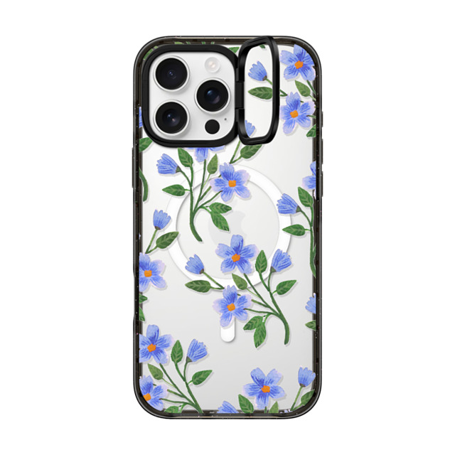 Artiisan x CASETiFY iPhone 16 Pro Max Case Floral,Pattern Black インパクトリングスタンドケース MagSafe対応 Blue Flowers Mother's Day Artiisan x CASETiFY iPhone 16 Pro Max Case Floral,Pattern Black インパクトリングスタンドケース MagSafe対応 Blue Flowers Mother's Day