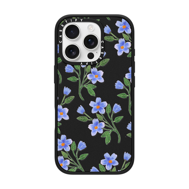 Artiisan x CASETiFY iPhone 16 Pro ケース Floral,Pattern マットブラック インパクトケース MagSafe対応 Blue Flowers Back to School Artiisan x CASETiFY iPhone 16 Pro ケース Floral,Pattern マットブラック インパクトケース MagSafe対応 Blue Flowers Back to School