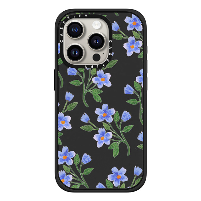 Artiisan x CASETiFY iPhone 15 Pro ケース Floral,Pattern マットブラック インパクトケース MagSafe対応 Blue Flowers Back to School Artiisan x CASETiFY iPhone 15 Pro ケース Floral,Pattern マットブラック インパクトケース MagSafe対応 Blue Flowers Back to School