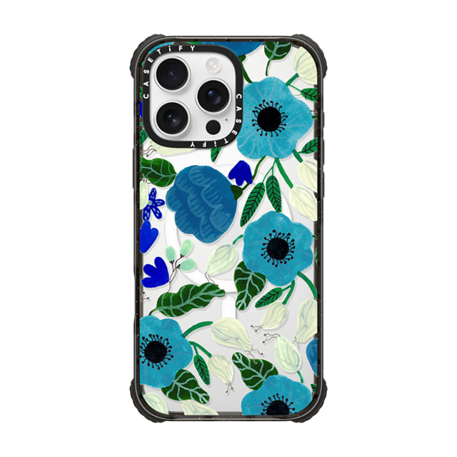 Artiisan x CASETiFY iPhone 16 Pro Max ケース Floral ブラック ウルトラ インパクトケース MagSafe 対応 Blue Florals Father's Day Artiisan x CASETiFY iPhone 16 Pro Max ケース Floral ブラック ウルトラ インパクトケース MagSafe 対応 Blue Florals Father's Day