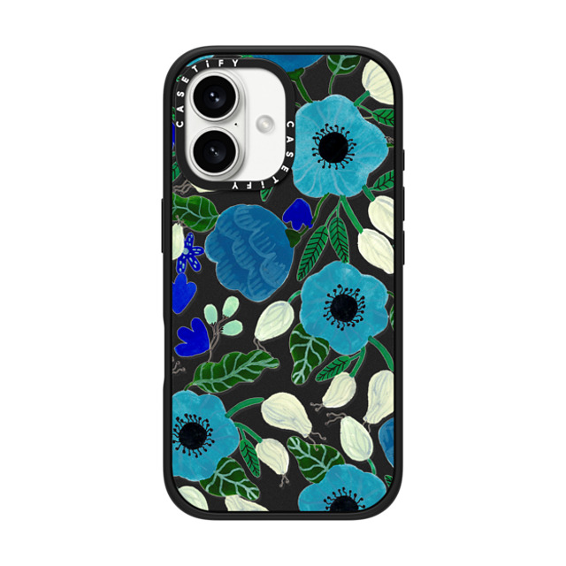 Artiisan x CASETiFY iPhone 16 ケース Floral マットブラック インパクトケース MagSafe対応 Blue Florals Father's Day Artiisan x CASETiFY iPhone 16 ケース Floral マットブラック インパクトケース MagSafe対応 Blue Florals Father's Day