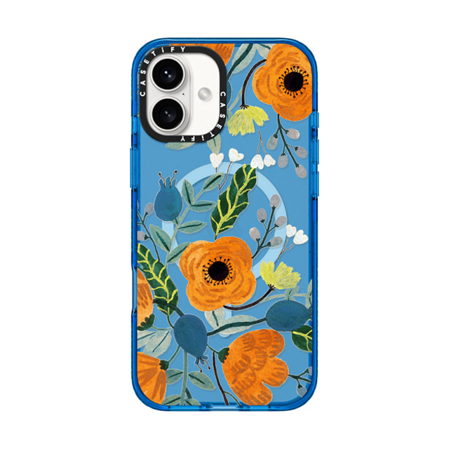 Artiisan x CASETiFY iPhone 16 Plus Case スカイブルー Impact Case MagSafe Compatible Floral Design Artiisan x CASETiFY iPhone 16 Plus Case スカイブルー Impact Case MagSafe Compatible Floral Design