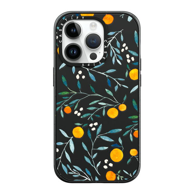 Artiisan x CASETiFY iPhone 14 Pro ケース マットブラック インパクトケース MagSafe対応 Orange Mania