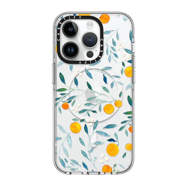 Artiisan x CASETiFY iPhone 14 Pro ケース クリア クリア ケース MagSafe対応 Orange Mania