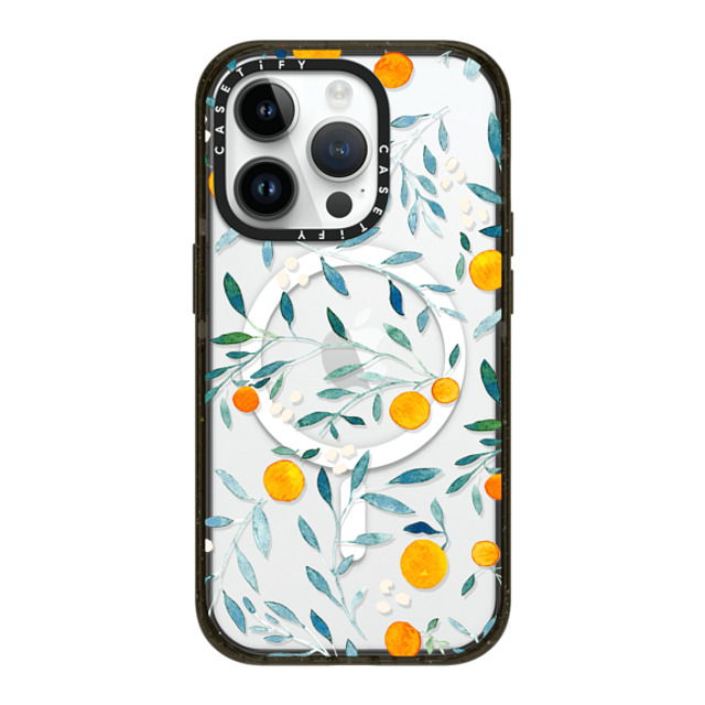 Artiisan x CASETiFY iPhone 14 Pro ケース ブラック インパクトケース MagSafe対応 Orange Mania