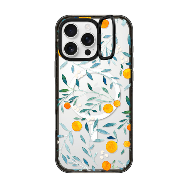 Artiisan x CASETiFY iPhone 16 Pro Max ケース ブラック インパクトリングスタンドケース MagSafe対応 Orange Mania