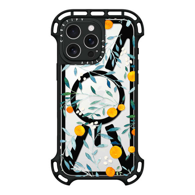 Artiisan x CASETiFY iPhone 16 Pro Max ケース ブラック ウルトラ バウンスケース MagSafe対応 Orange Mania