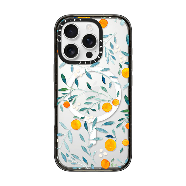 Artiisan x CASETiFY iPhone 16 Pro ケース ブラック インパクトケース MagSafe対応 Orange Mania