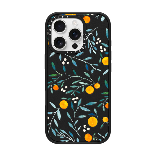 Artiisan x CASETiFY iPhone 16 Pro ケース マットブラック インパクトケース MagSafe対応 Orange Mania