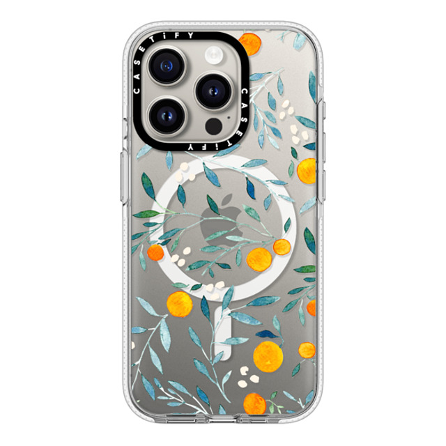 Artiisan x CASETiFY iPhone 15 Pro ケース クリア クリア ケース MagSafe対応 Orange Mania