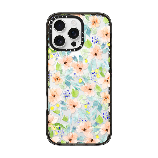 Artiisan x CASETiFY iPhone 16 Pro Max ケース Floral ブラック インパクトケース Watercolor Roses Father's Day Artiisan x CASETiFY iPhone 16 Pro Max ケース Floral ブラック インパクトケース Watercolor Roses Father's Day