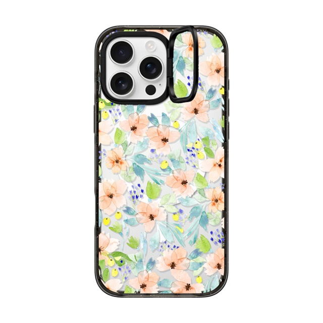Artiisan x CASETiFY iPhone 16 Pro Max ケース Floral ブラック インパクトリングスタンドケース MagSafe対応 Watercolor Roses Father's Day Artiisan x CASETiFY iPhone 16 Pro Max ケース Floral ブラック インパクトリングスタンドケース MagSafe対応 Watercolor Roses Father's Day
