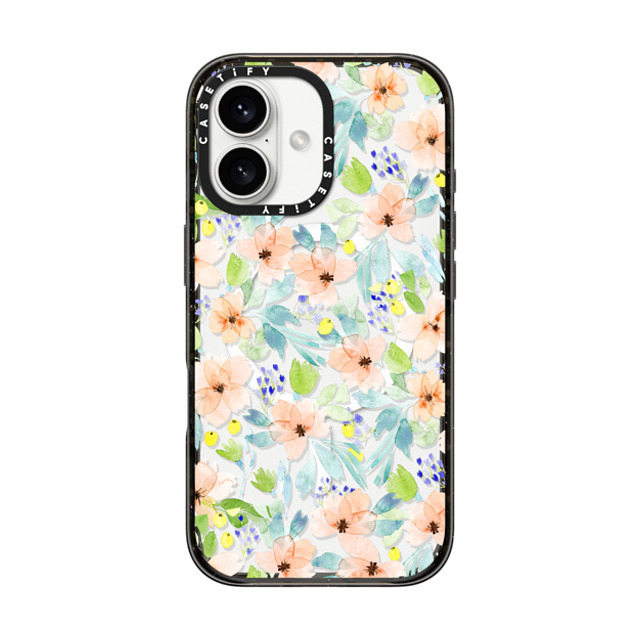 Artiisan x CASETiFY iPhone 16 ケース Floral ブラック インパクトケース MagSafe対応 Watercolor Roses Father's Day Artiisan x CASETiFY iPhone 16 ケース Floral ブラック インパクトケース MagSafe対応 Watercolor Roses Father's Day