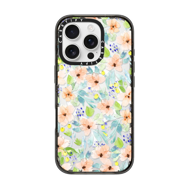 Artiisan x CASETiFY iPhone 16 Pro Case Floral Black Impact Case MagSafe Compatible Watercolor Roses Father's Day Artiisan x CASETiFY iPhone 16 Pro Case Floral Black Impact Case MagSafe Compatible Watercolor Roses Father's Day
