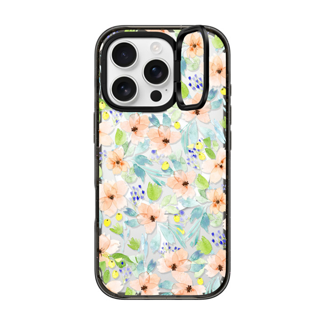 Artiisan x CASETiFY iPhone 16 Pro ケース Floral ブラック インパクトリングスタンドケース MagSafe対応 Watercolor Roses Father's Day Artiisan x CASETiFY iPhone 16 Pro ケース Floral ブラック インパクトリングスタンドケース MagSafe対応 Watercolor Roses Father's Day