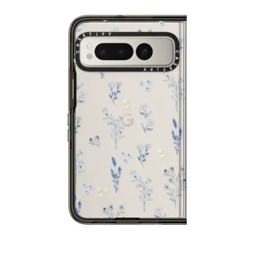 Pixel Fold - Small blue flowers