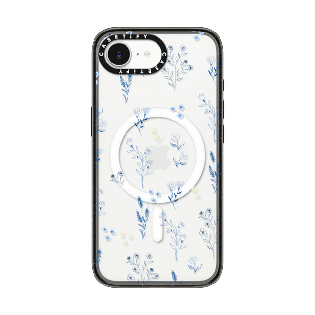 Artiisan x CASETiFY iPhone 16e ケース Floral ブラック インパクトケース MagSafe対応 Small blue flowers Back to School Artiisan x CASETiFY iPhone 16e ケース Floral ブラック インパクトケース MagSafe対応 Small blue flowers Back to School