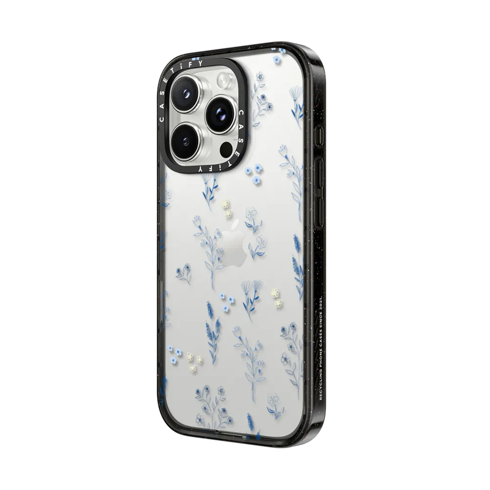 Impact iPhone 16 Pro Max Case - Small blue flowers