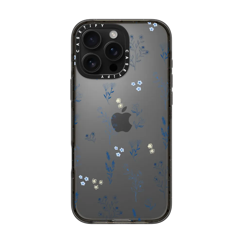 Impact iPhone 16 Pro Max Case - Small blue flowers