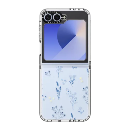 Galaxy Z Flip6 - Small blue flowers