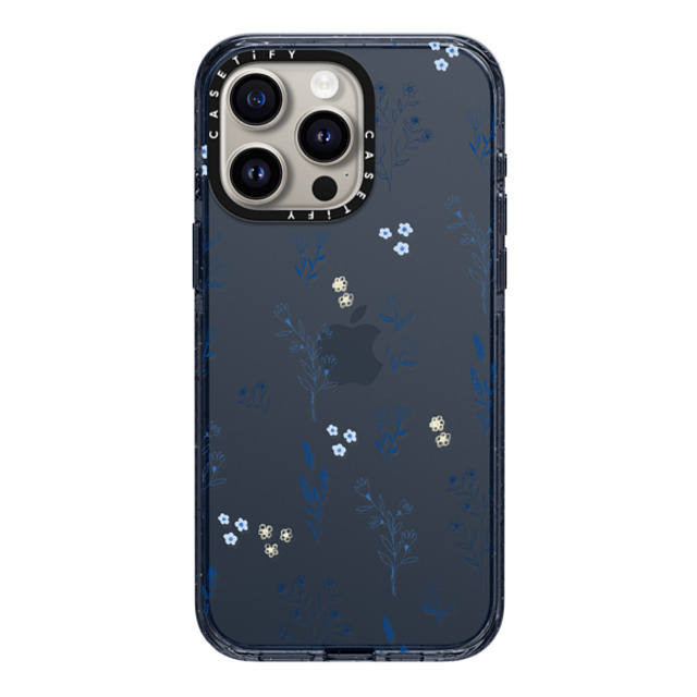 Artiisan x CASETiFY iPhone 15 Pro Max ケース Classic Blue インパクトケース Small blue flowers