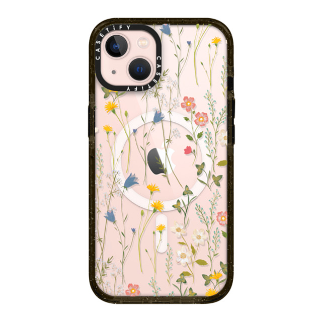 Artiisan x CASETiFY iPhone 13 ケース ブラック インパクトケース MagSafe対応 Dreamy Floral Pattern