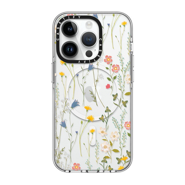 Artiisan x CASETiFY iPhone 14 Pro ケース クリア クリア ケース MagSafe対応 Dreamy Floral Pattern