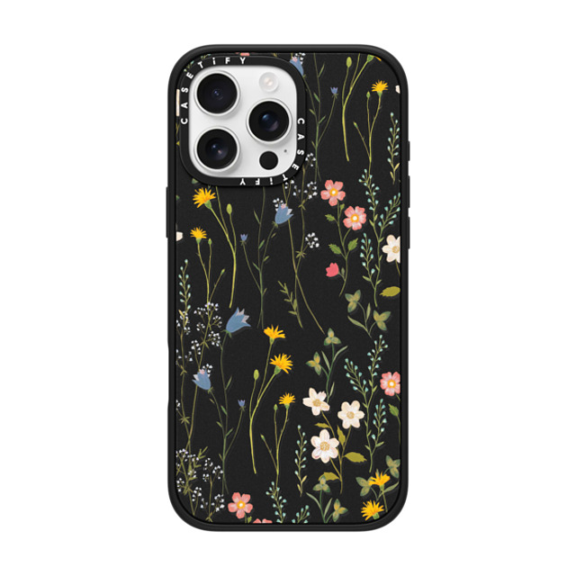 Artiisan x CASETiFY iPhone 16 Pro Max ケース マットブラック インパクトケース MagSafe対応 Dreamy Floral Pattern