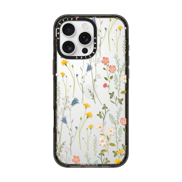 Artiisan x CASETiFY iPhone 16 Pro Max ケース ブラック インパクトケース Dreamy Floral Pattern