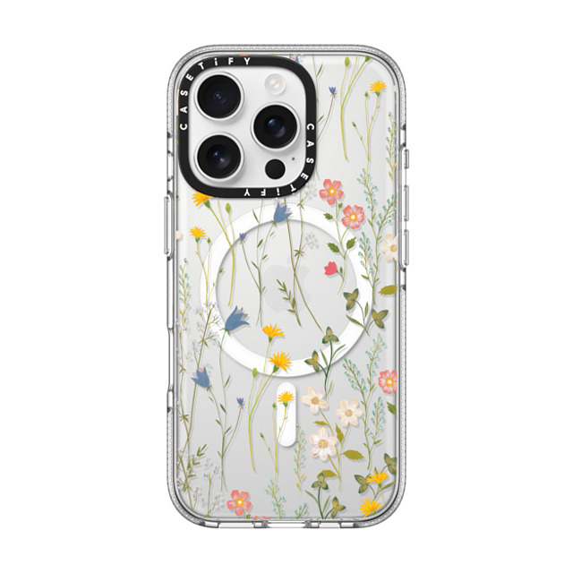 Artiisan x CASETiFY iPhone 16 Pro ケース クリア クリア ケース MagSafe対応 Dreamy Floral Pattern