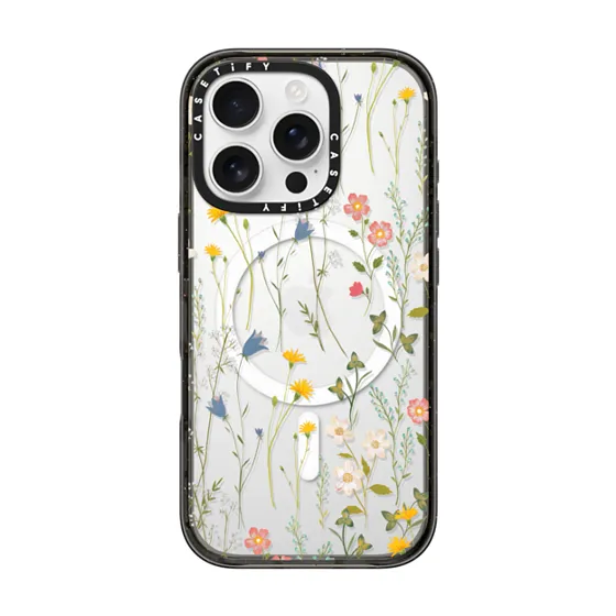 Impact iPhone 16 Pro Case MagSafe Compatible - Blue Flowers